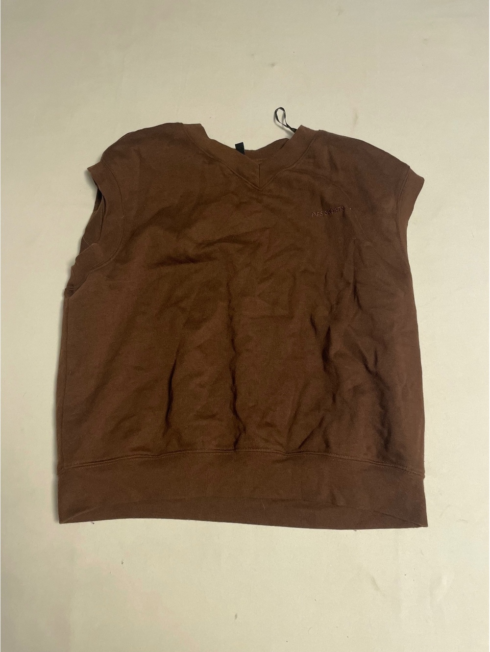 H&M Divided Brown Sleeveless Sweatshirt Vest Size S
